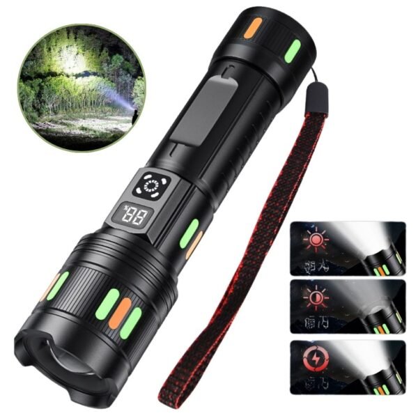 ⁦Lampe de Poche LED Télescopique avec Bandes Fluorescente مصباح يدوي بتكبير تلسكوبي⁩ - الصورة ⁦10⁩