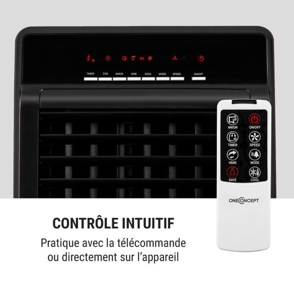 ⁦Rafraîchisseur d’Air Mobile 4-en-1 avec Ioniseur et Réservoir 8L⁩ - الصورة ⁦3⁩