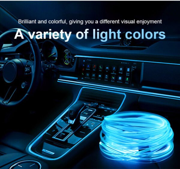 Bande LED Fibre Optique RGB + Mini Projecteur Offert – USB, Ambiance Fluo