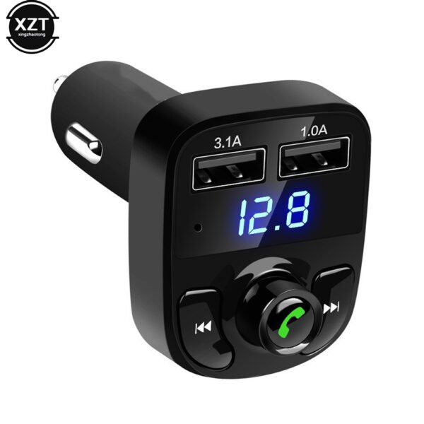 ⁦Transmetteur FM Bluetooth Voiture – Double USB, Appels Mains Libres, Charge Rapide⁩ - الصورة ⁦4⁩