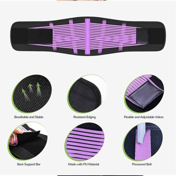 ⁦Ceinture Minceur Femme – Transpiration Sauna & Soutien Dorsal Respirant⁩ - الصورة ⁦3⁩