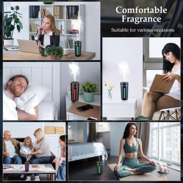 ⁦Diffuseur Voiture et Maison avec Humidificateur USB 300 ml⁩ - الصورة ⁦5⁩