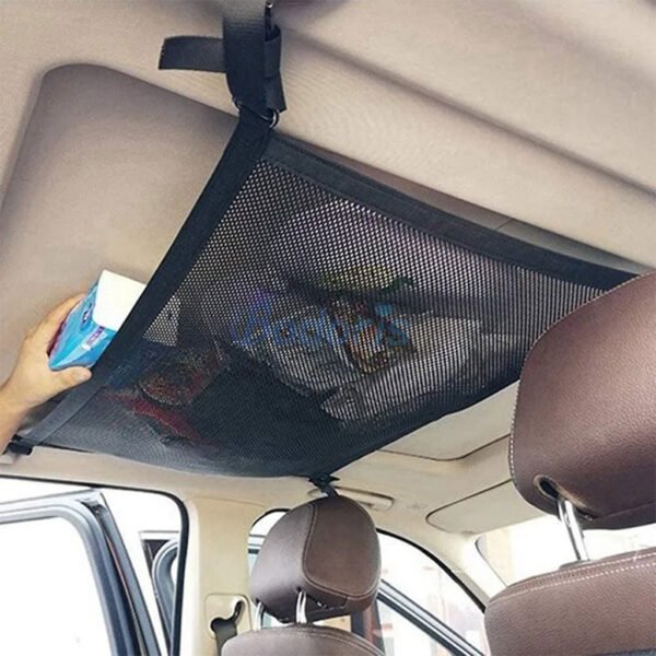⁦Filet de Rangement de Plafond pour Voiture – 90 x 64 cm⁩ - الصورة ⁦4⁩