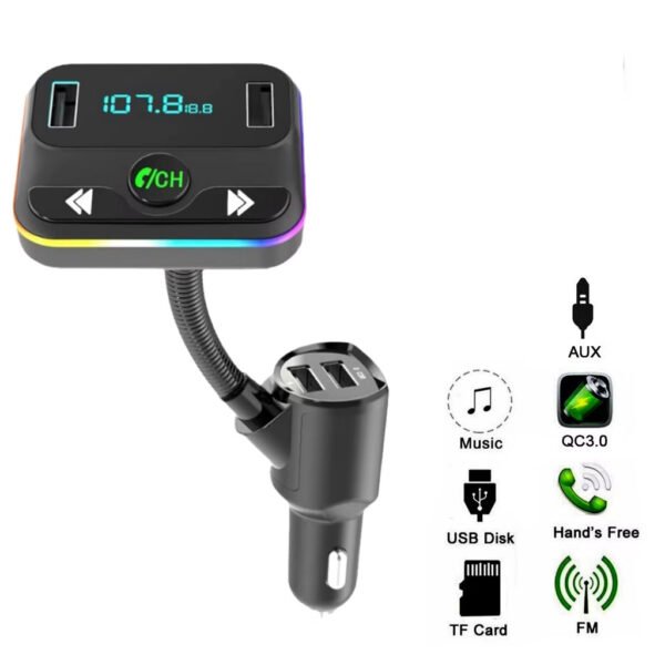 ⁦Transmetteur FM Bluetooth avec Lecteur MP3 et Chargeur USB⁩ - الصورة ⁦7⁩