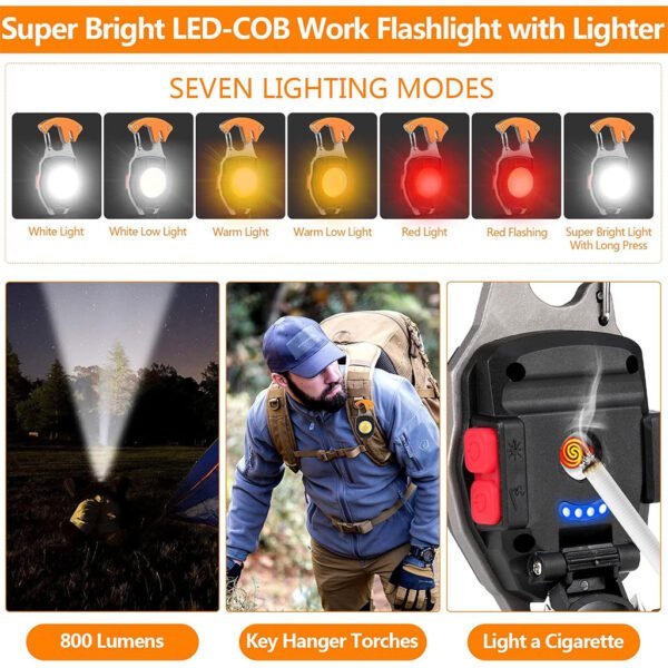 ⁦Mini lampe LED 8-en-1  portable - مصباح صغير متعدد الوظائف⁩ - الصورة ⁦3⁩