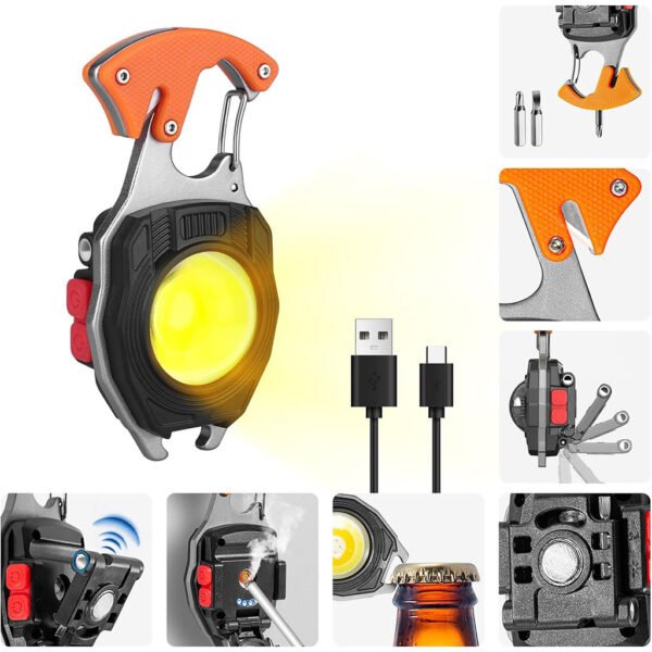 ⁦Mini lampe LED 8-en-1  portable - مصباح صغير متعدد الوظائف⁩ - الصورة ⁦6⁩