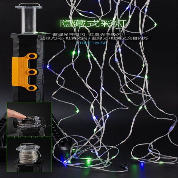 ⁦Torche LED avec Power Bank et guirlande RGB de 10 m مصباح طورش مع بطارية خارجية وسلك إضاءة⁩ - الصورة ⁦5⁩