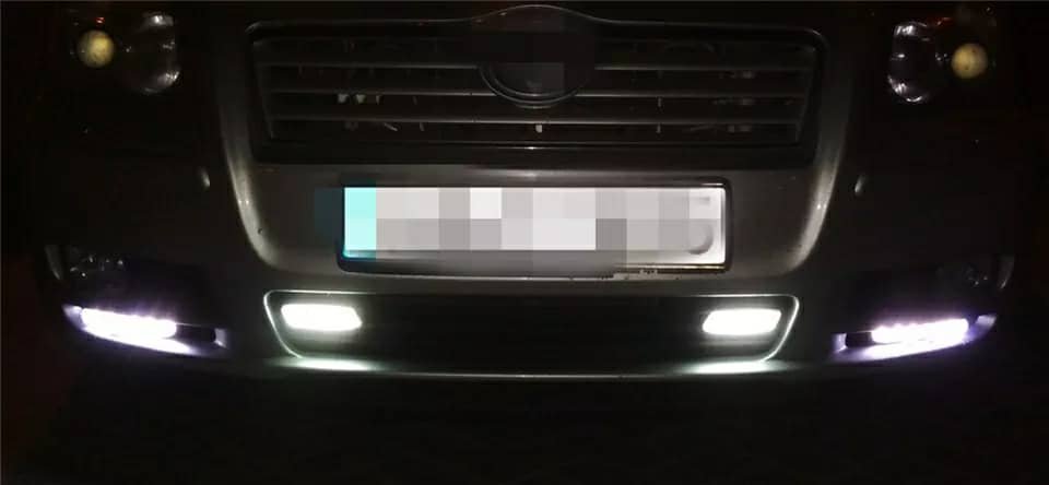 Feux de jour anti-brouillard Haute Puissance pour Voiture – 6 LED Blanches 6000K - الصورة 2