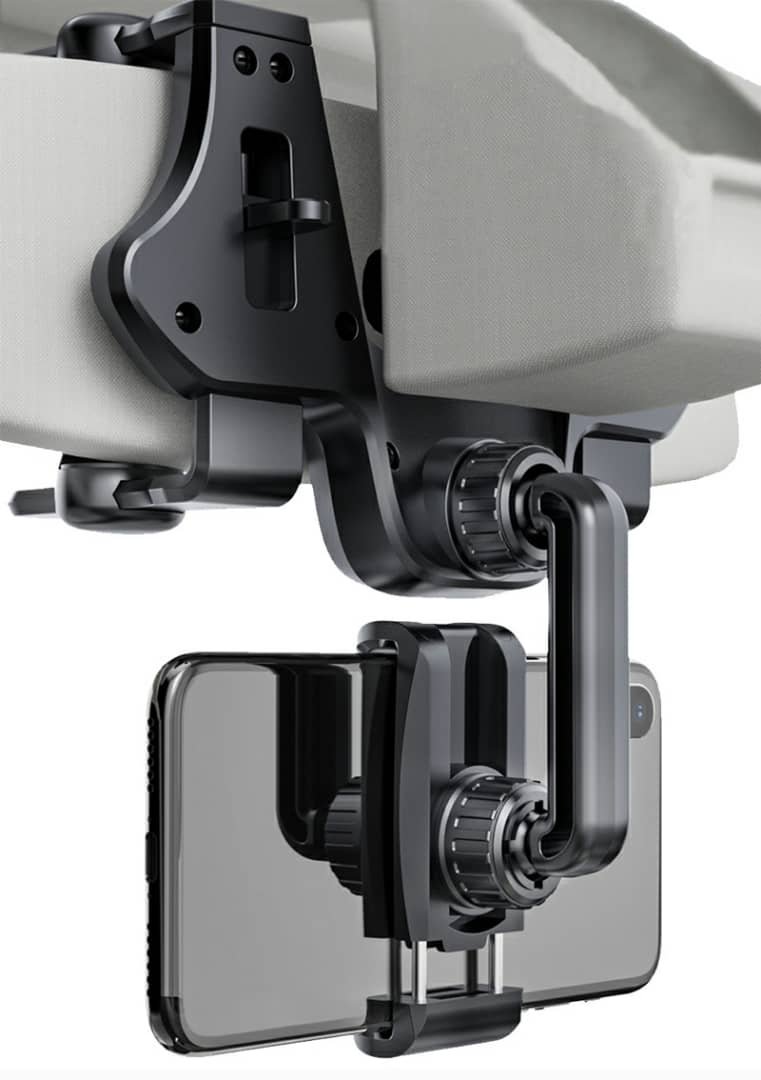 Support Téléphone Rétroviseur Voiture – Réglable et Stable, Utilisation Sécurisée - الصورة 3