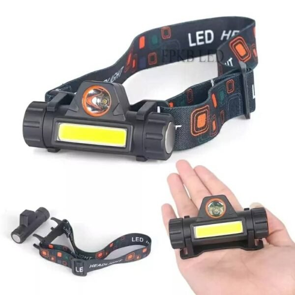 ⁦Lampe Frontale LED Compacte 6 Modes – Rechargeable et Étanche⁩ - الصورة ⁦6⁩