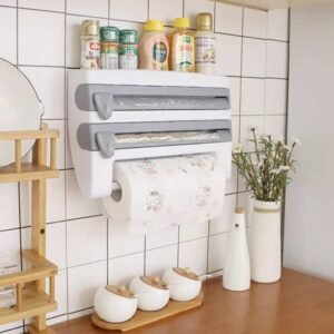 Distributeur Papier Multifonction 4 en 1 avec Lames de Coupe et Rangement