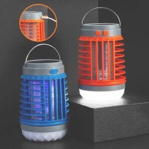 Lampe Anti-Moustique UV Rechargeable avec Charge Solaire et Intensité Réglable