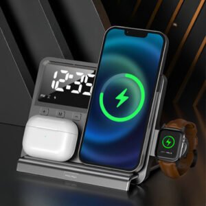Chargeur Sans Fil Magnétique 5 en 1 Pliable – Apple Watch, iPhone, AirPods