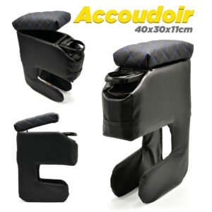 Accoudoir Voiture avec Rangement et Porte-Gobelets – Confort Premium