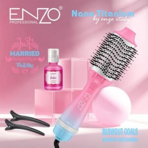 Brosse Sèche-Cheveux Nano-Titane Barbie Enzo – Lissage & Volume Professionnels