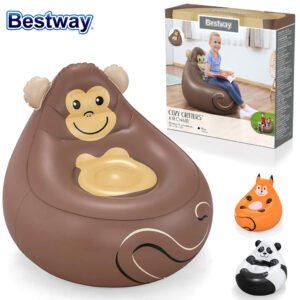 Fauteuil Gonflable Cozy Critters pour Enfants – 72 x 72 x 64 cm – Bestway 75116 كرسي هوائي للأطفال Cozy Critters – 72 × 72 × 64 سم – بيست واي 75116