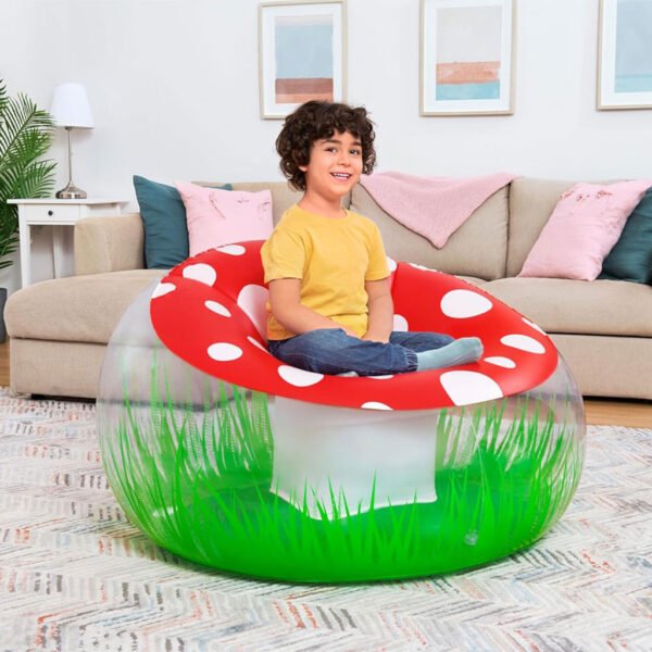 ⁦Fauteuil Gonflable Géant Champignon 112x112x66 cm Bestway 75123 – أريكة قابلة للنفخ⁩ - الصورة ⁦2⁩