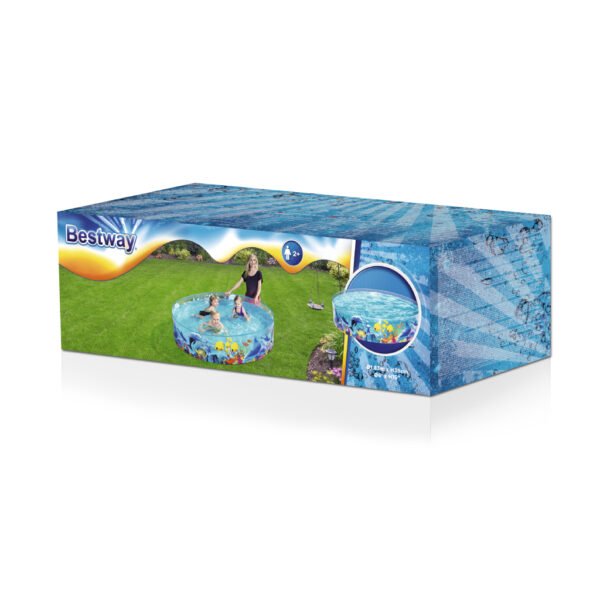 ⁦Piscine Rigide Aquarium 183x38 cm Bestway Enfants – مسبح صيفي صلب برسومات الأسماك للأطفال⁩ - الصورة ⁦5⁩
