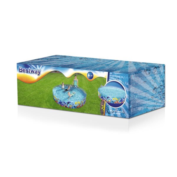⁦Piscine Gonflable Transparente Enfants 244 x 46 cm avec Motifs Marins Bestway – مسبح شفاف للأطفال برسومات بحرية⁩ - الصورة ⁦3⁩