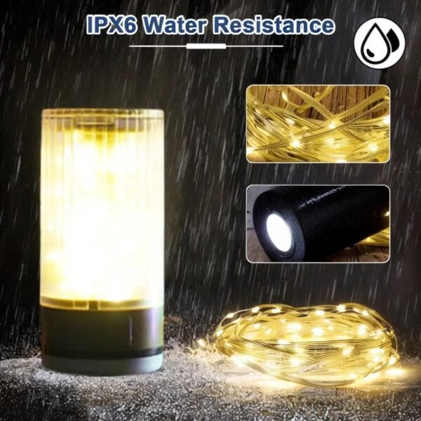 ⁦Guirlande LED Rechargeable 4-en-1 Étanche IPX4 سلسلة أضواء  قابلة لإعادة الشحن مقاومة للماء⁩ - الصورة ⁦2⁩