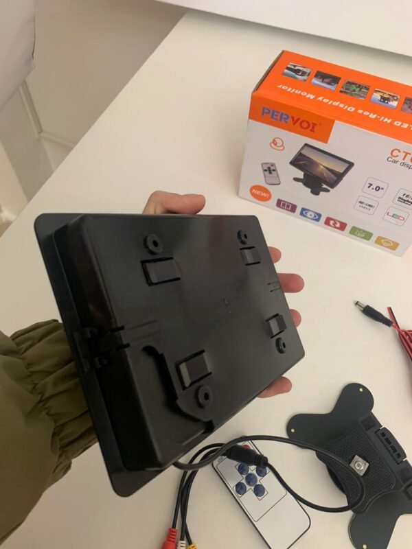 ⁦Moniteur Voiture 7" LCD TFT pour Caméra de Recul – Double Entrée Vidéo⁩ - الصورة ⁦7⁩