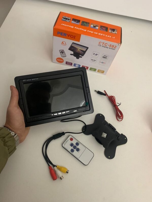 ⁦Moniteur Voiture 7" LCD TFT pour Caméra de Recul – Double Entrée Vidéo⁩ - الصورة ⁦10⁩