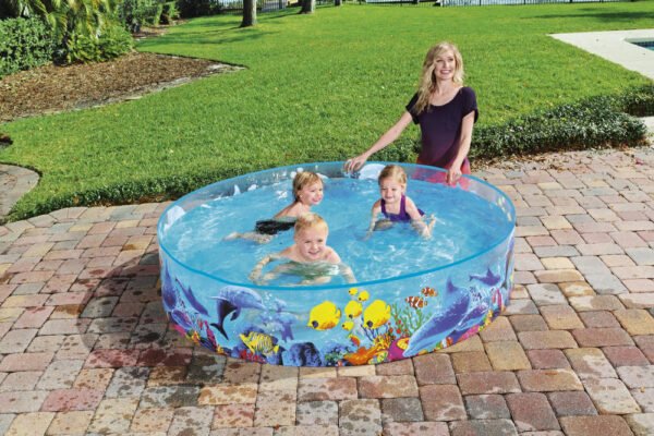 ⁦Piscine Gonflable Transparente Enfants 244 x 46 cm avec Motifs Marins Bestway – مسبح شفاف للأطفال برسومات بحرية⁩ - الصورة ⁦5⁩