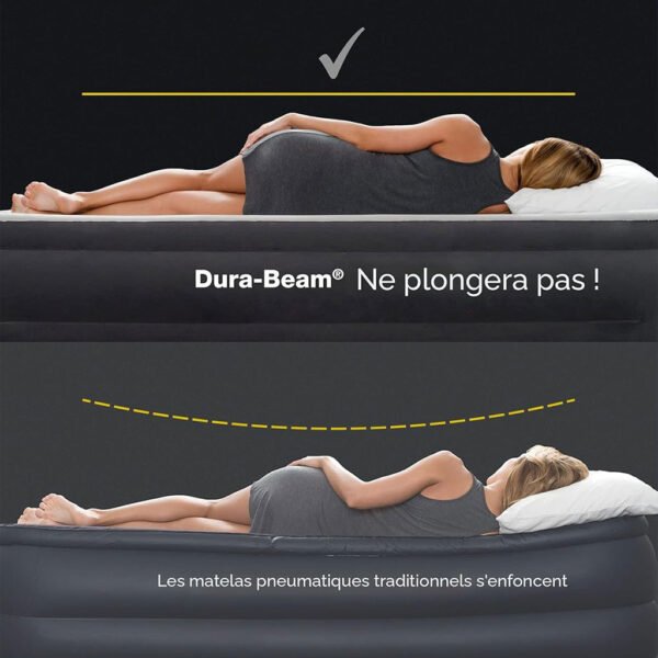 ⁦Matelas Gonflable Intex Dura-Beam 64758E – Technologie Fiber-Tech, Grand Format pour 2 Personnes فرشة هوائية من إنتكس بتقنية Fiber-Tech – موديل 64758E، حجم كبير لشخصين⁩ - الصورة ⁦3⁩