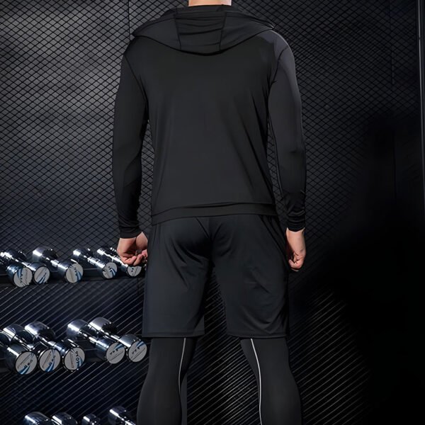 ⁦Ensemble Sport 4 en 1 Homme – Léger, Séchage Rapide, Compression et Confort⁩ - الصورة ⁦6⁩