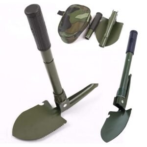 Pelle Pliante Multifonction en Acier Carbone pour Camping et Outdoor
