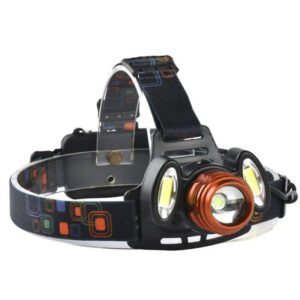 Lampe Frontale LED Puissante avec Zoom – 6600 mAh, 4 Modes, Rechargeable