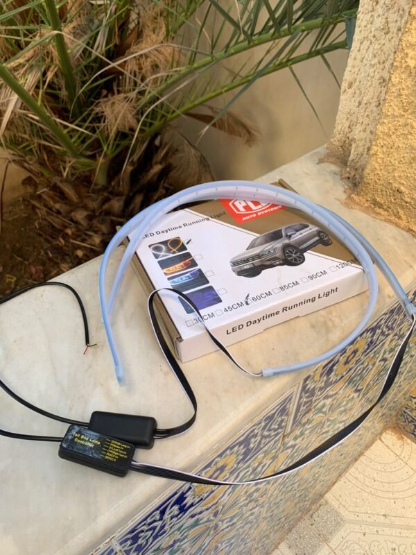 ⁦Bande LED Flexible Bicolore pour Feux de Jour et Clignotants – Universelle pour Voiture⁩ - الصورة ⁦3⁩