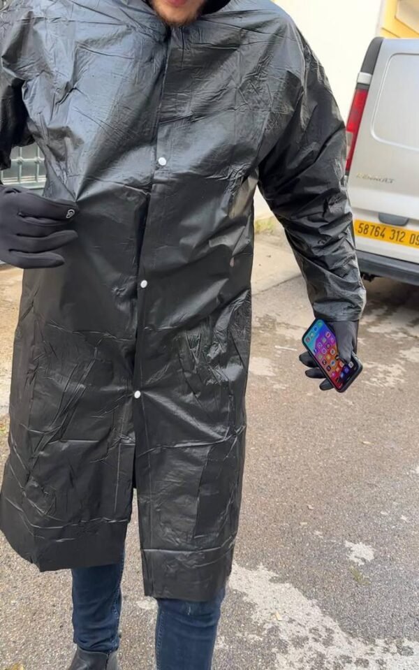 ⁦Ensemble Hiver : Manteau Imperméable + Gants Thermiques Tactiles⁩ - الصورة ⁦3⁩