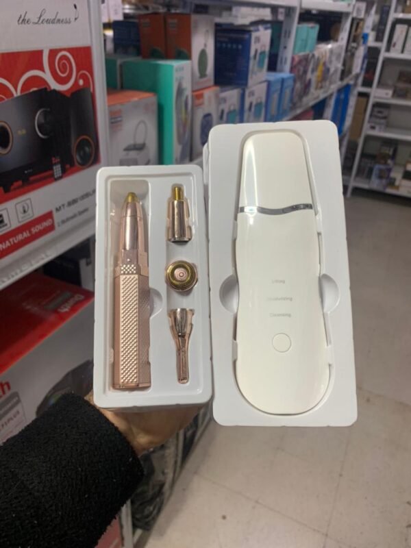 ⁦Pack Beauté 2-en-1 – Purificateur Ultrason + Rasoir Électrique 4-en-⁩ - الصورة ⁦5⁩