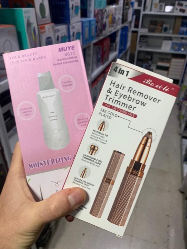 ⁦Pack Beauté 2-en-1 – Purificateur Ultrason + Rasoir Électrique 4-en-⁩ - الصورة ⁦4⁩