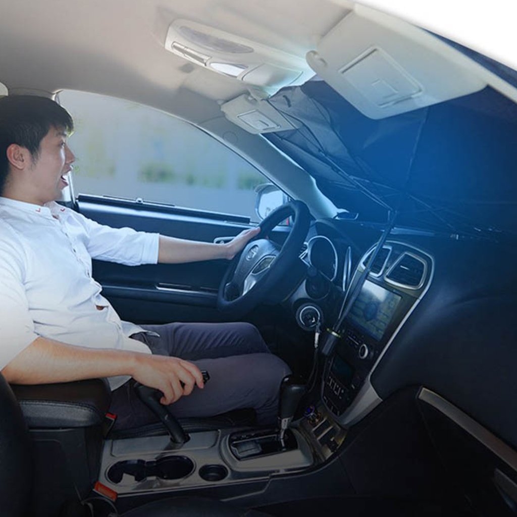 Pare-Soleil Parapluie pour Voiture – Anti-UV et Anti-Chaleur, Format Compact - الصورة 4