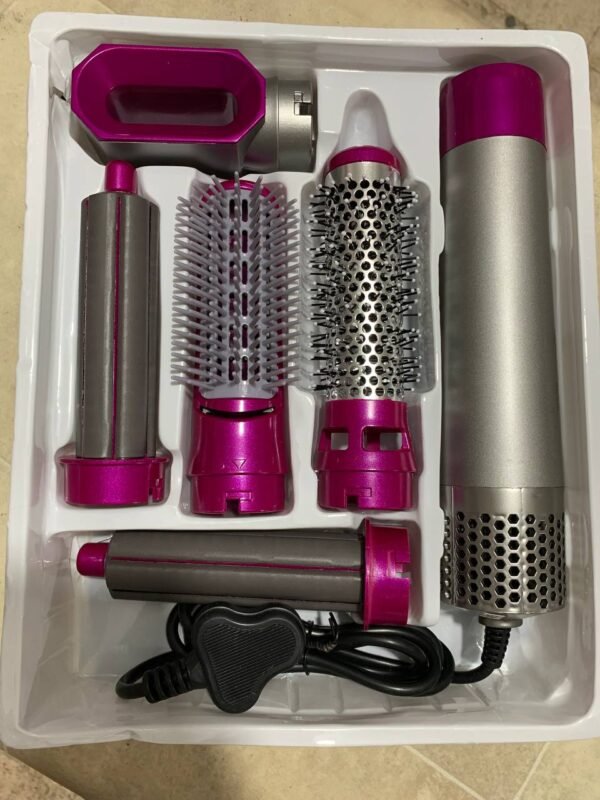 ⁦Brosse Sèche-Cheveux 5 en 1 – Lissage, Boucles et Volume Professionnel⁩ - الصورة ⁦9⁩