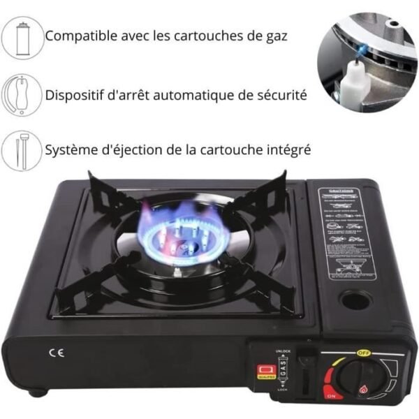 ⁦Réchaud à Gaz avec de Camping avec Allumage automatique – Puissant, Sécurisé et Portable⁩ - الصورة ⁦2⁩