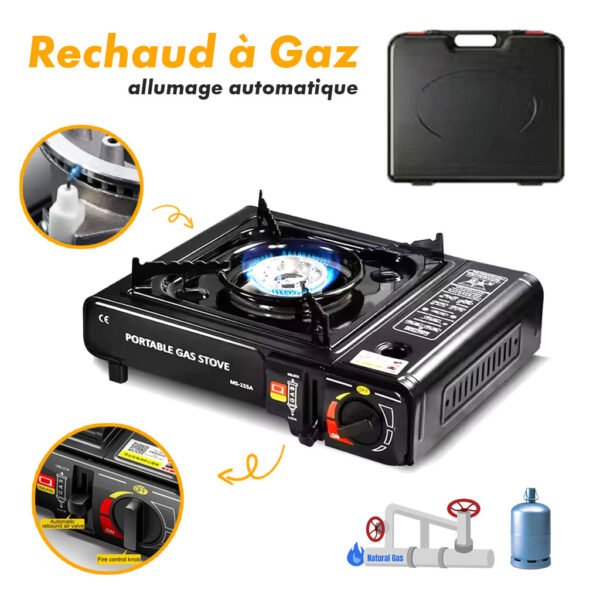 ⁦Réchaud à Gaz avec de Camping avec Allumage automatique – Puissant, Sécurisé et Portable⁩ - الصورة ⁦10⁩