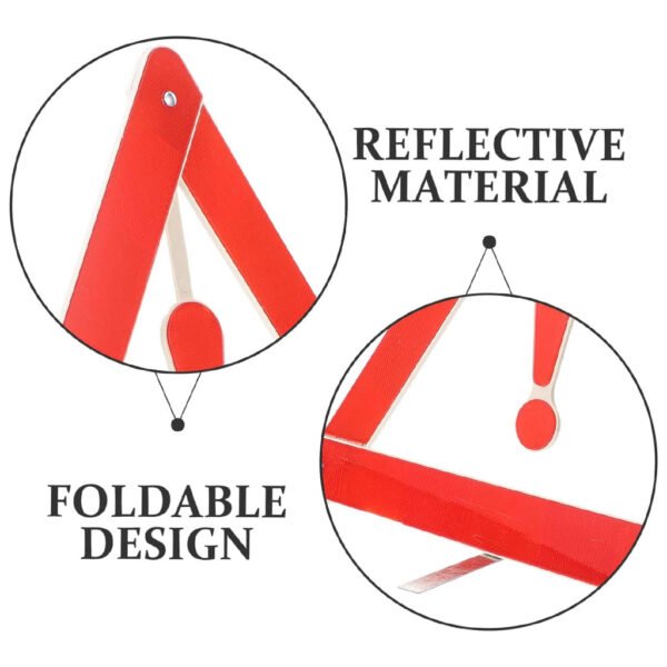 ⁦Triangle de Signalisation Réfléchissant – Sécurité Routière en Toute Situation⁩ - الصورة ⁦2⁩
