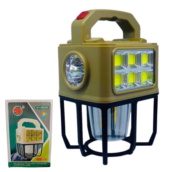 Lanterne de Camping 3 Modes Rechargeable avec Panneau Solaire