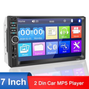 Autoradio Écran Tactile 7” 7018B – Bluetooth & Caméra Recul