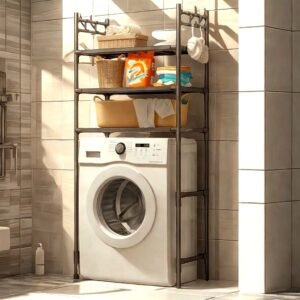 Étagère de Rangement 3 Niveaux pour Salle de Bain – Gain de Place Intelligent