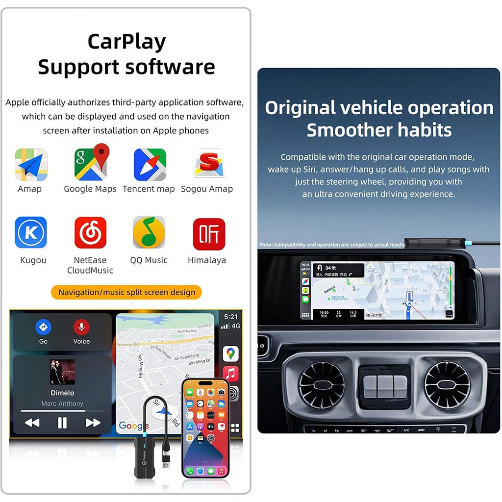 Adaptateur CarPlay & Android Auto Sans Fil – Plug & Play  - الصورة 9