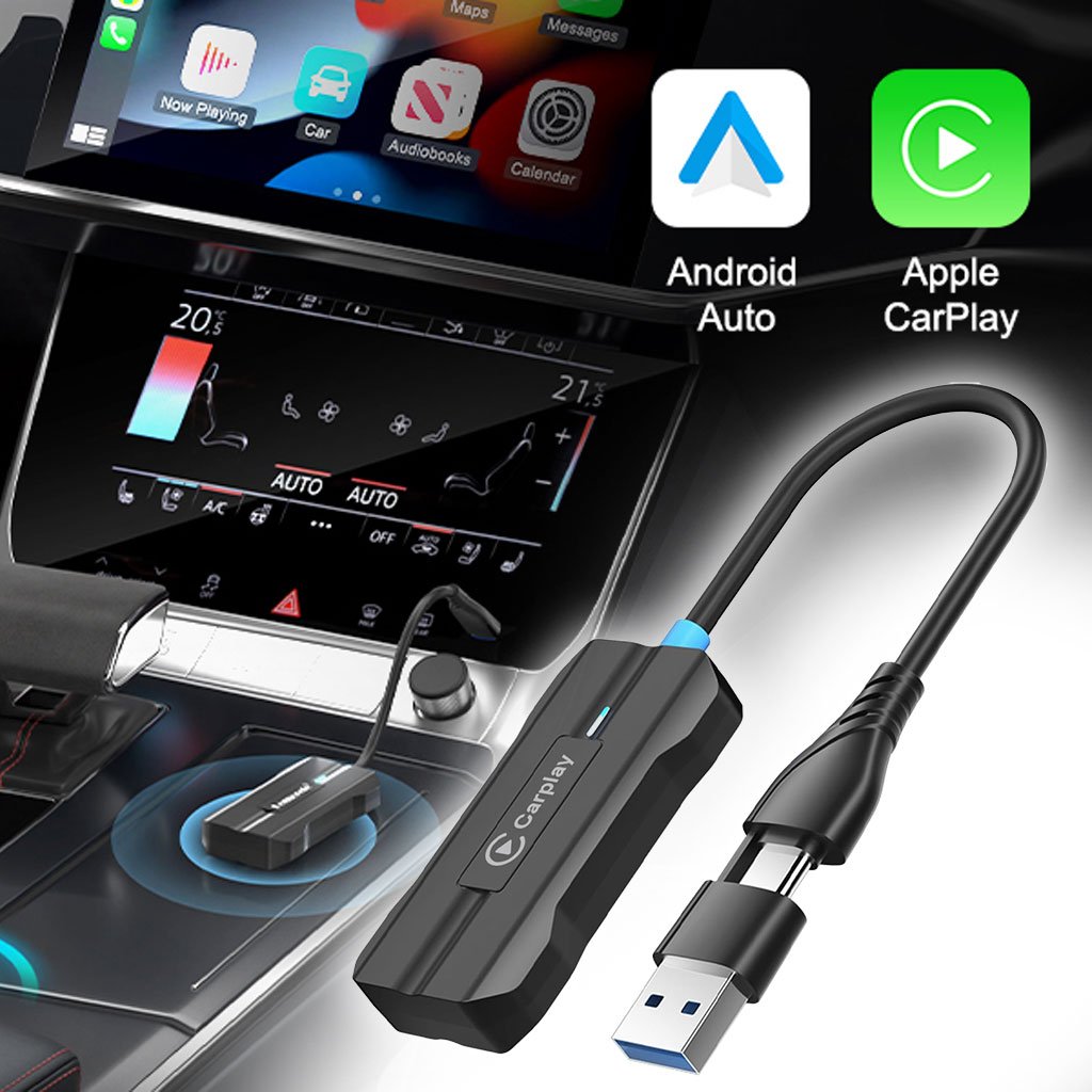 Adaptateur CarPlay & Android Auto Sans Fil – Plug & Play