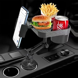 Tablette de voiture rotative pour porte-gobelet – pratique et stable