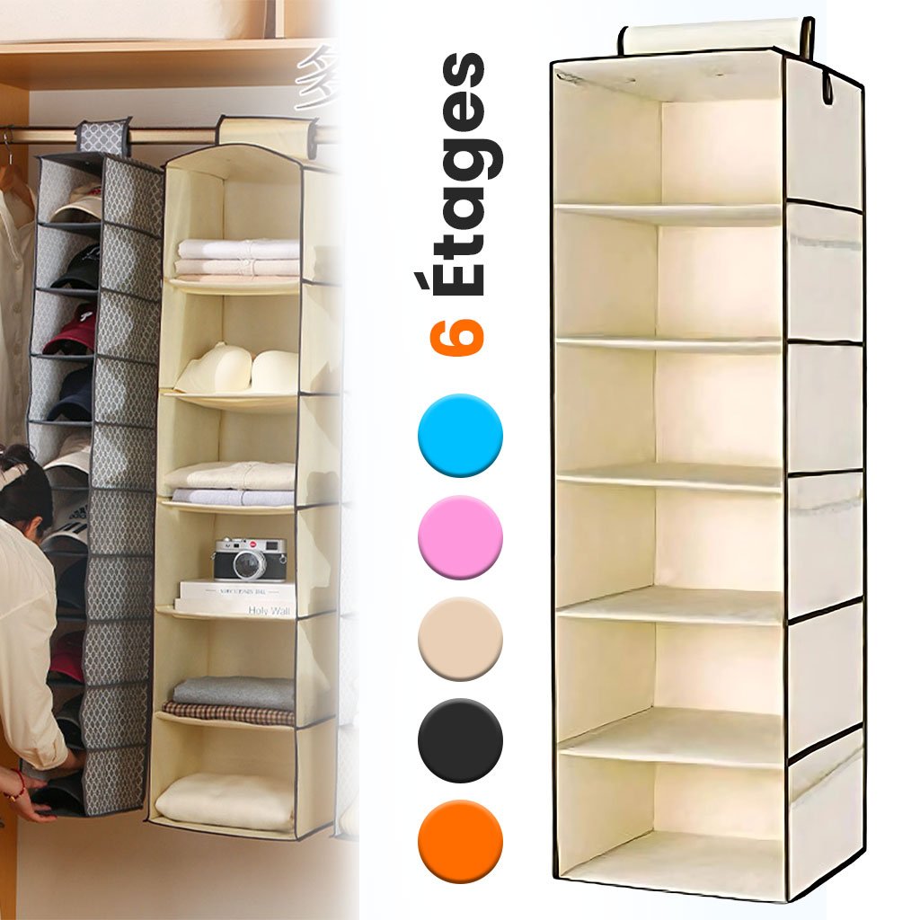 Organisateur de Vêtements Suspendu à 6 Niveaux - الصورة 4