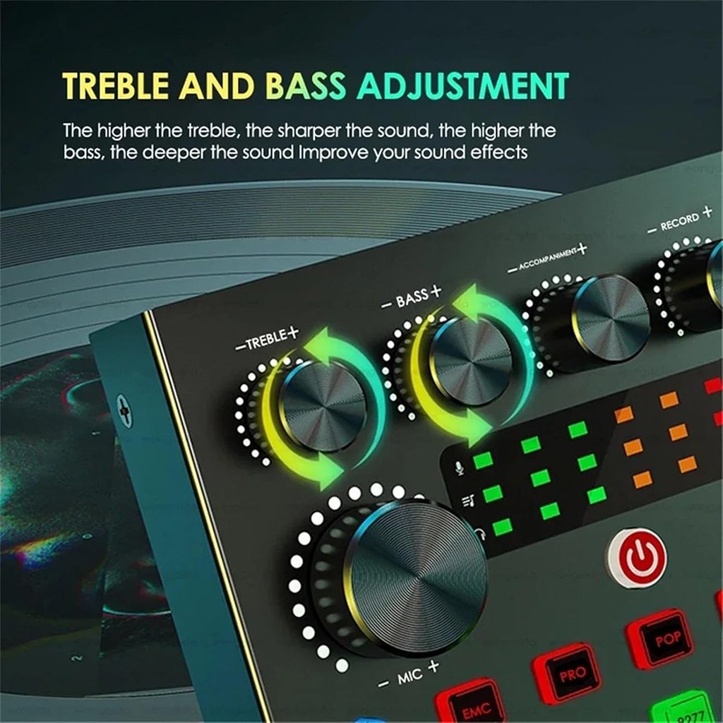 Microphone BM800 avec Carte Son V8S – Ensemble Complet pour Streaming, Chant et Enregistrement - الصورة 5