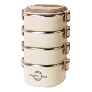 Boîte à lunch en inox 4 étages – élégance, praticité et fraîcheur garanties