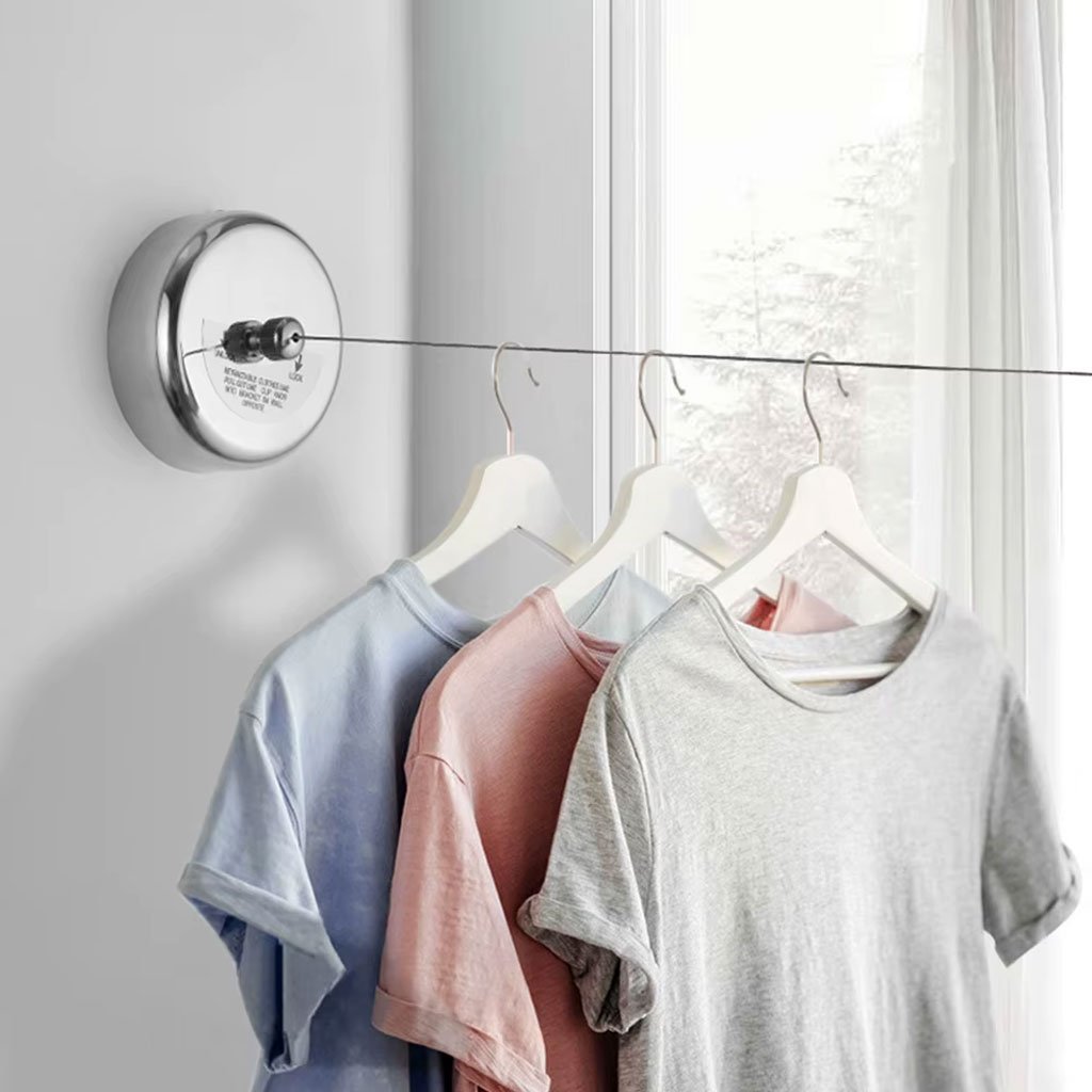 Corde à Linge Rétractable en Acier Inoxydable 3m - الصورة 8